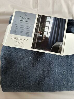 Threshold Blue Denim Blackout Curtain Panel